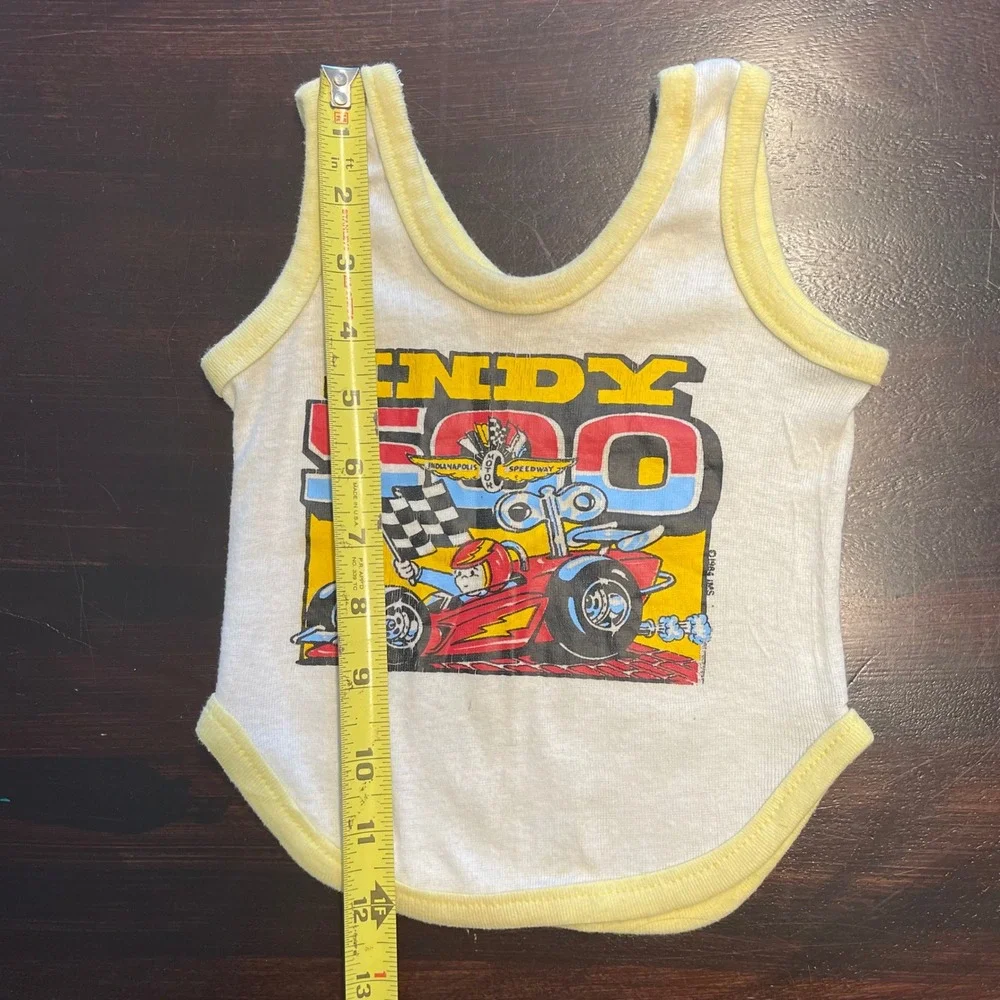 Vintage 1984 Indy 500 Indianapolis Motor Speedway Baby Tank Top White - Picture 5 of 5
